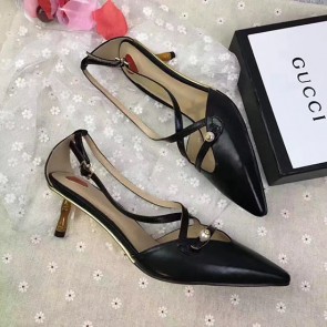 Gucci Sheep Leather Pump Black 580117 VS07211