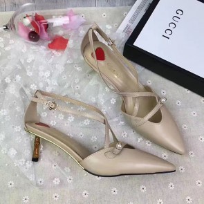 Gucci Sheep Leather Pump Grey 580117 VS09191