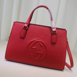 Gucci Soho Leather Top Handle Bag Red 431571 VS07285