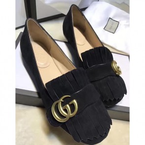 Gucci Suede Ballet Flat Black 453373 VS02856