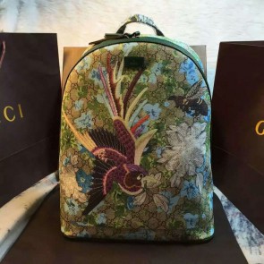 Gucci XL GG Floral Print Superme Canvas Backpack 419584 VS07644