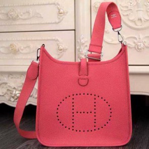 Hermes Evelyne 32cm Messenger Bag H1188 Dark Pink VS09224