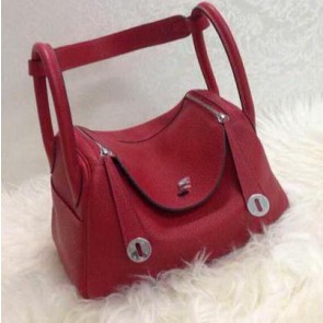 Hermes Lindy 30CM Original Leather Shoulder Bag HLD30 Burgundy VS04334