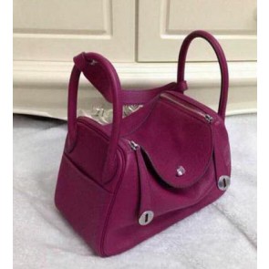 Hermes Lindy 30CM Original Leather Shoulder Bag HLD30 Purple VS05732