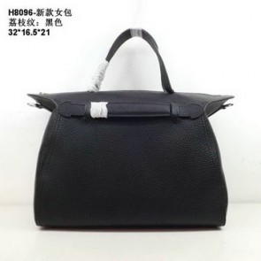 Hermes Oxer Top Handle Messenger Bag H8096 Black VS00430