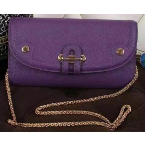 Hermes Passe-Guide Shoulder Bag Calfskin Leather H33225 Pueple VS04245