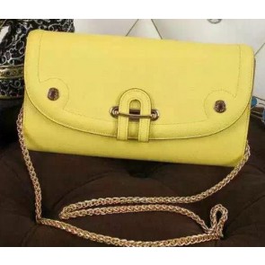 Hermes Passe-Guide Shoulder Bag Calfskin Leather H33225 Yellow VS00729