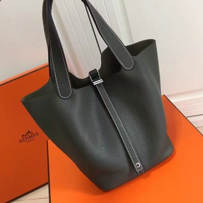 Hermes Picotin Lock 22 Tote Bag Togo Leather Black HP1112 VS06960