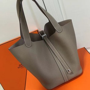 Hermes Picotin Lock 22 Tote Bag Togo Leather Grey HP1112 VS05752