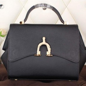Hermes Stirrup Top Handle Bag H30560 Black VS07226
