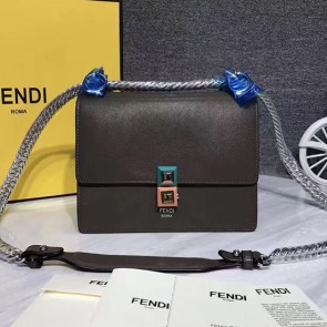 Hot Knockoff Fendi Kan I Small Leather Mini Bag Green 8M03815 VS07050