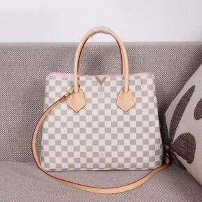 Hot Louis Vuitton Damier Azur Canvas Kensington Tote Bag M41435 VS05134