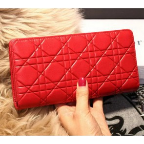 Imitation AAA Dior Escapade Wallet in Sheepskin Leahter D1875 Red VS00180