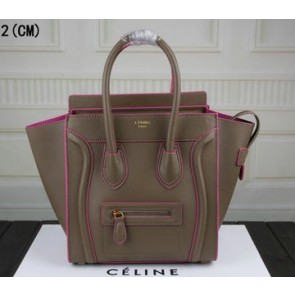 Imitation Celine Luggage Micro Tote Bag Original Leather C3308M Khaki VS07934