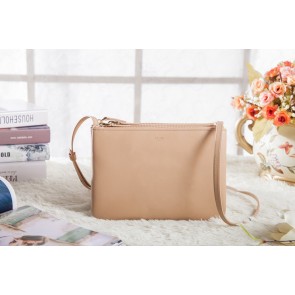 Imitation Celine Small Trio Crossbody Bag 3001 in Apricot Original Calfskin Leather VS07251