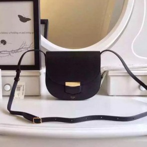 Imitation Celine Trotteur Bag Litchi Leather CTA4298 Black VS07750