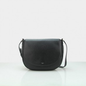 Imitation Celine Trotteur Handbag Natural Calfskin Leather 174053 Black VS02598