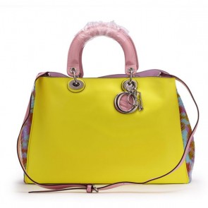 Imitation Cheap Dior Jumbo Diorissimo Bag in Snake Leather CD0901 Yellow VS00143