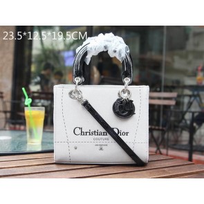 Imitation Dior Cruise 2015 Show Original Canvas Lady Dior Bag CD9904 Grey VS03644