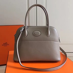Imitation Hermes Bolide 27 Bag in Grey Swift Leather HB2701 VS05820