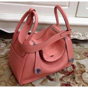 Imitation Hermes Lindy 30CM Original Leather Shoulder Bag HLD30 Pink VS04272