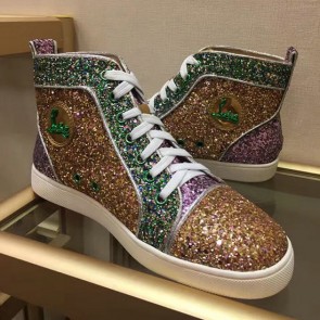Imitation High Quality Christian Louboutin Louis Strass Flat Multicolor CL1250 VS04787