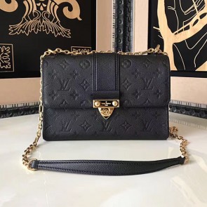 Imitation Louis Vuitton Monogram Empreinte Saint Sulpice PM Noir M43393 VS07819