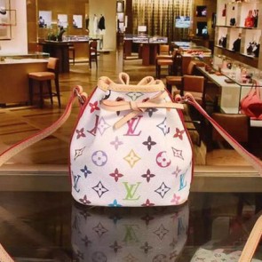 Imitation Louis Vuitton Monogram Multicolore PETIT NOE NM M41426 White VS07472