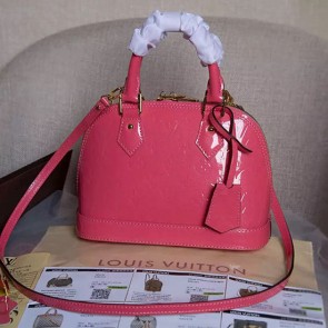 Imitation Louis Vuitton Monogram Vernis Alma BB Hot Pink M50415 VS04376