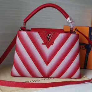 Imitation Louis Vuitton Taurillon Leather Capucines MM Cherry M42922 VS08737
