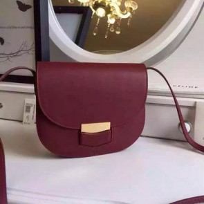 Knockoff AAAAA Celine Trotteur Bag Smooth Leather CTA4298 Burgundy VS01467