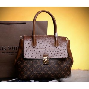 Knockoff Best Louis Vuitton Precious Leather Majestueux Tote Bag M42963 Wheat VS09318