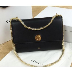 Knockoff Celine Pocket Flap Bag Original Leather C96556 Black VS05177