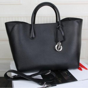 Knockoff Dior ADDICT Bag Two-Tone Goat Leather D0898 Black VS03334