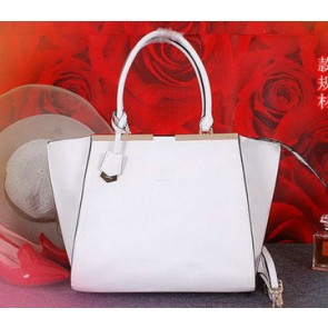 Knockoff Fendi 3Jours Tote Bag Calfskin Leather FJ2352 White VS01538