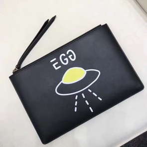 Knockoff Gucci Guccighost Pouch Black 445597 VS05705