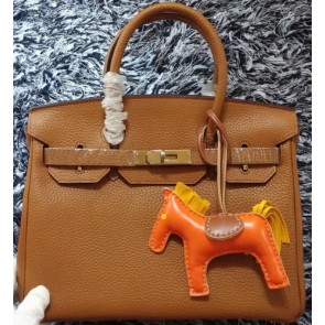 Knockoff Hermes Birkin 30CM Tote Bags Litchi Leather H30LI Wheat VS05295