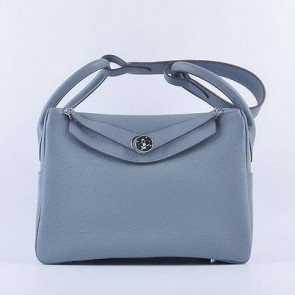 Knockoff Hermes Lindy 30CM Grainy Leather Shoulder Bag H6207 Dark Grey VS01208