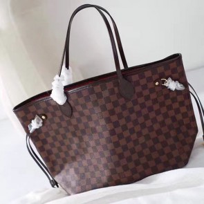 Knockoff Louis Vuitton Damier Ebene Canvas Neverfull MM N41358 VS08599