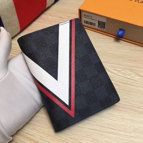 Knockoff Louis Vuitton Damier Graphite Canvas Passport Cover Red N60101 VS05701