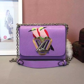 Knockoff Louis Vuitton Epi Leather Early Bird Twist MM M41865 Purple VS08980