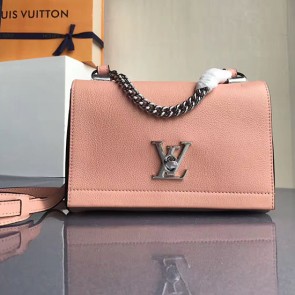 Knockoff Louis Vuitton Soft Calf Leather Lockme II BB Nude M51200 VS07499