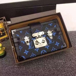 Louis Vuitton Colored Monogram Canvas Petite Malle M42441 Blue VS05991