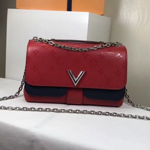 Louis Vuitton Cuir Plume and Cuir Ecume Very Chain Bag Red M42899 VS06397