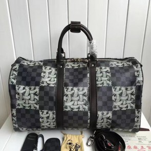 Louis Vuitton Damier Graphite Canvas Keepall Bandouliere 45 N41699 VS09597