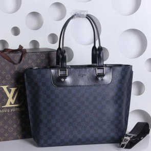 Louis Vuitton Damier Graphite Canvas Pallas Shopper M41397 Blue VS03275