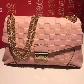 Louis Vuitton Damier Leather Caissa Clutch Bag Pink N41597 VS06567