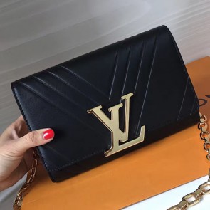 Louis Vuitton Embossed Calfskin Pochette Louise GM Noir M54233 VS08509