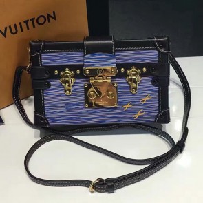 Louis Vuitton Epi Leather Petite Malle Blue M42562 VS07103