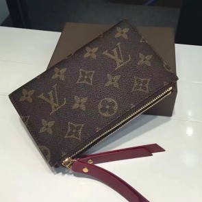 Louis Vuitton Monogram Canvas Adele Compact Wallet Burgundy M61271 VS06458